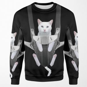 Cat In Baby Carrier All-over-print Unisex Sweatshirt