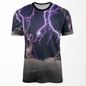 Cat Lightning All-over-print T-shirt