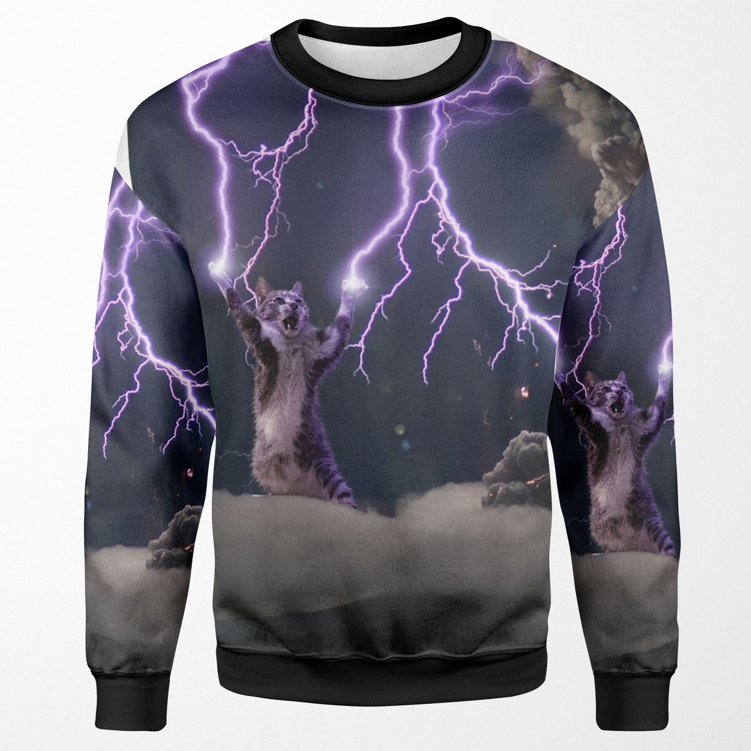 Cat Lightning All-over-print Unisex Sweatshirt