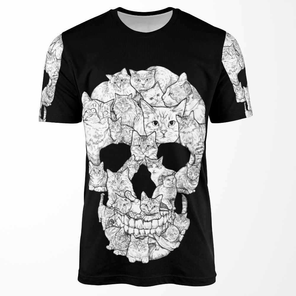 Cat Skull All-over-print T-shirt