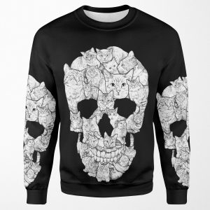Cat Skull All-over-print Unisex Sweatshirt