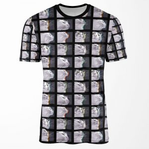 Cat Vibing Meme Catjam Cat Vibing To Music All-over-print T-shirt