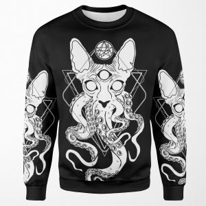 Cathulhu The Cosmic Tentacle Cat All-over-print Unisex Sweatshirt