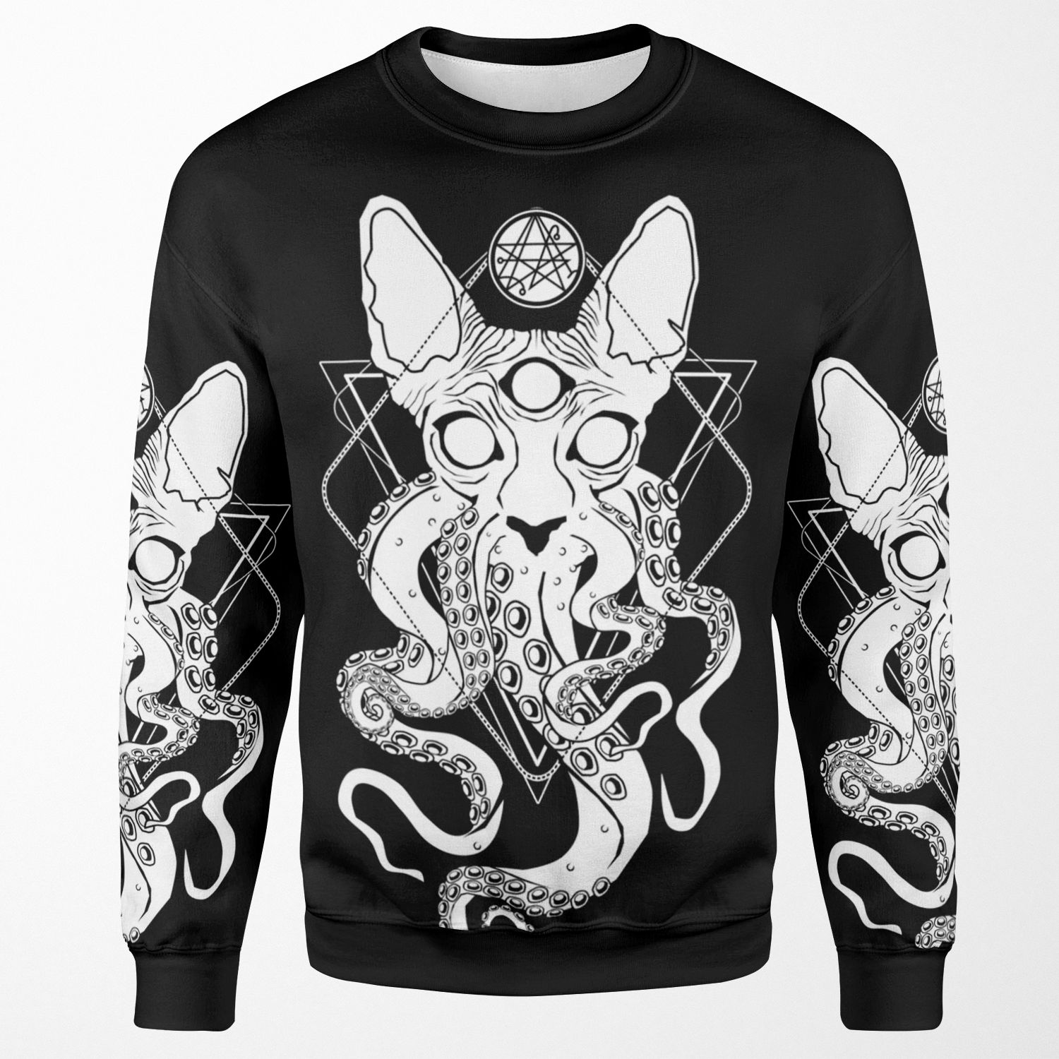 Cathulhu The Cosmic Tentacle Cat All-over-print Unisex Sweatshirt