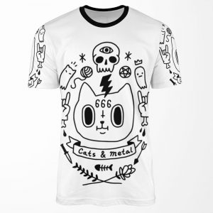 Cats And Metal All-over-print T-shirt