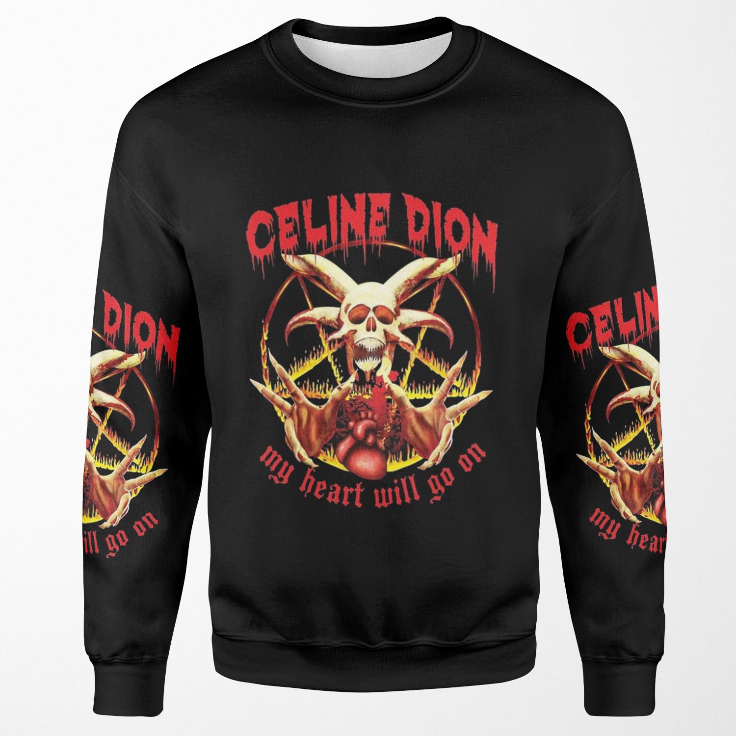 Celine Dion My Heart Will Go On Metal Restyle All-over-print Unisex Sweatshirt