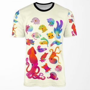 Cephalopod Pastel All-over-print T-shirt