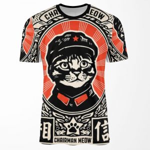 Chairman Meow Kittens Of The World Unite Meow Tse Tung All-over-print T-shirt