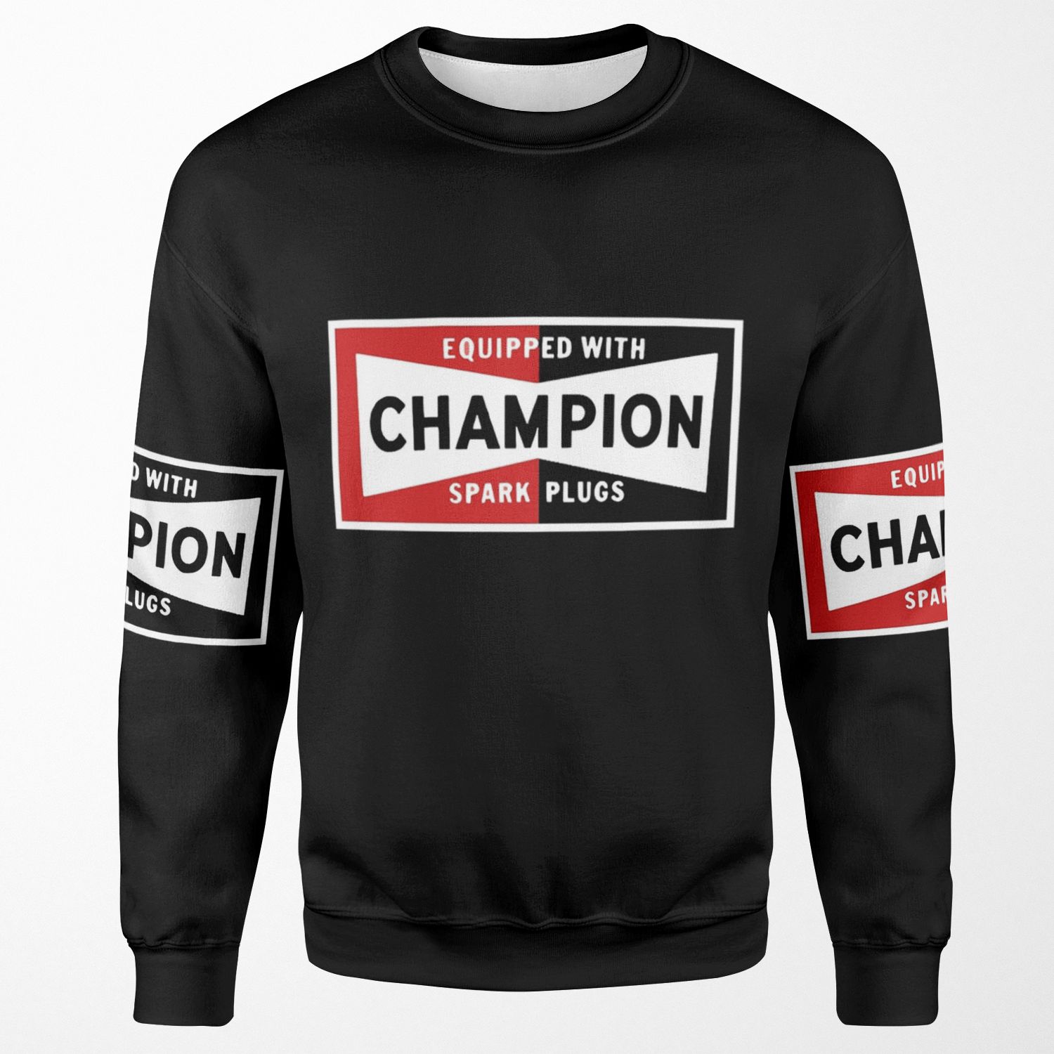 Champion Spark Plugs Black Vintage Sign Racer Hot All-over-print Unisex Sweatshirt