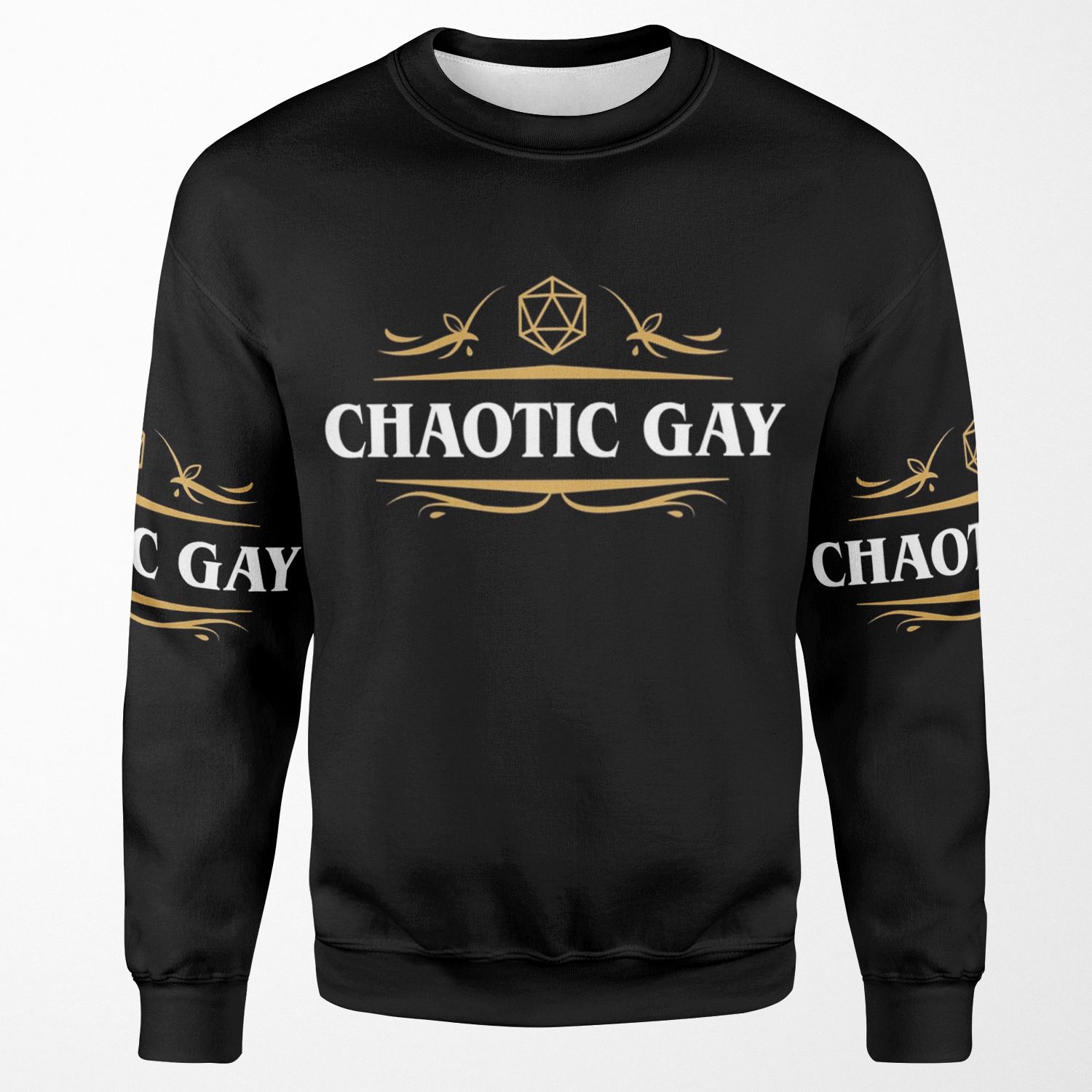 Chaotic Gay Alignment Tabletop Rpg Gaming All-over-print Unisex Sweatshirt
