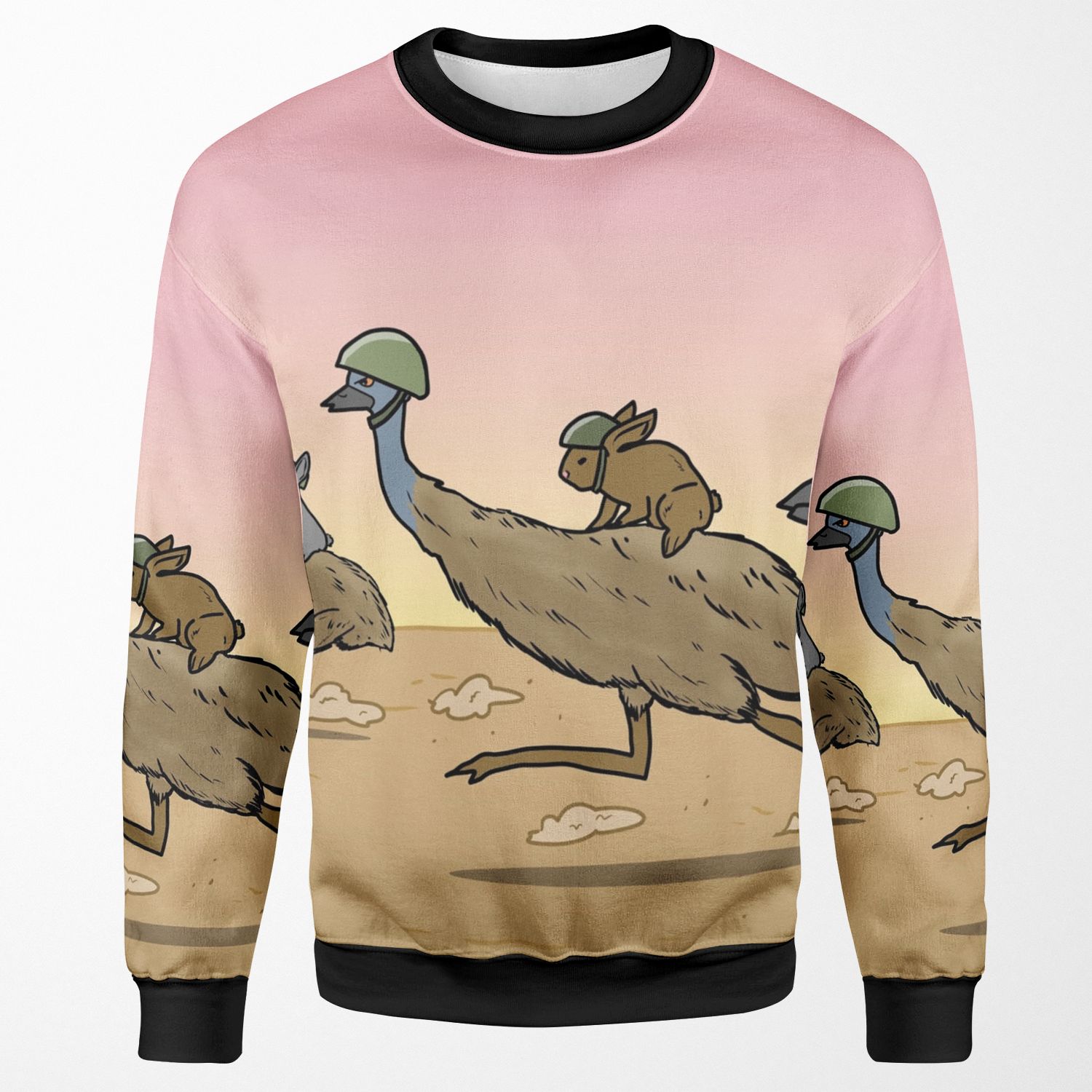 Charge Of The Bunny Emu Cavalry All-over-print Unisex Sweatshirt
