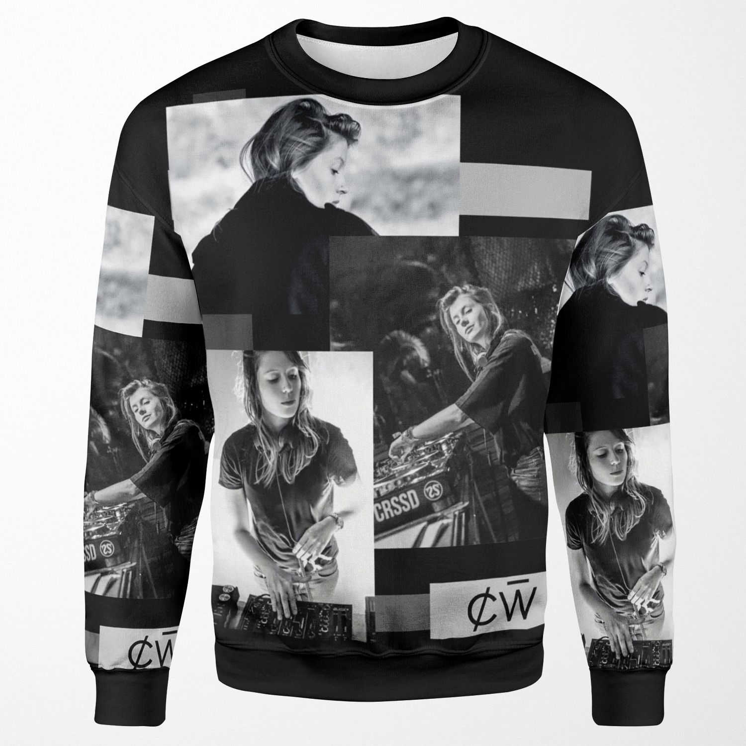 Charlotte De Witte Black And White All-over-print Unisex Sweatshirt