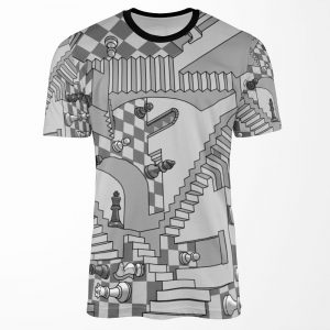 Check Dimension All-over-print T-shirt