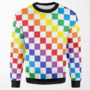 Checkered Rainbow All-over-print Unisex Sweatshirt