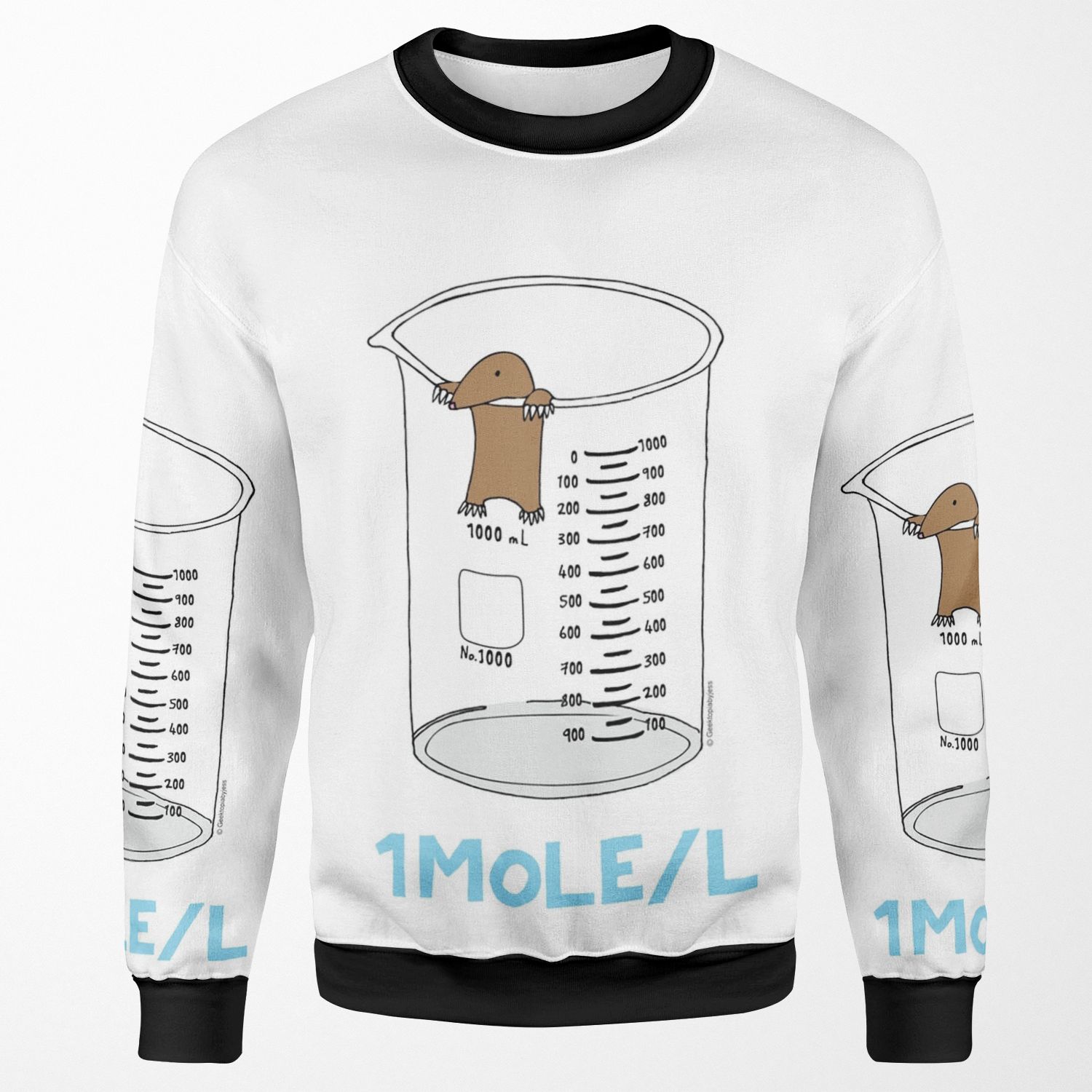 Chemistry 1 Mole Per Litre For Mole Or Avogadro S Day All-over-print Unisex Sweatshirt