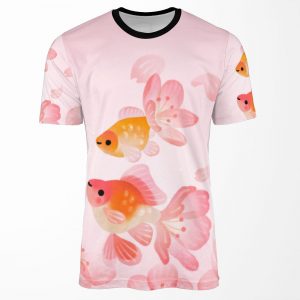 Cherry Blossom Goldfish 1 All-over-print T-shirt