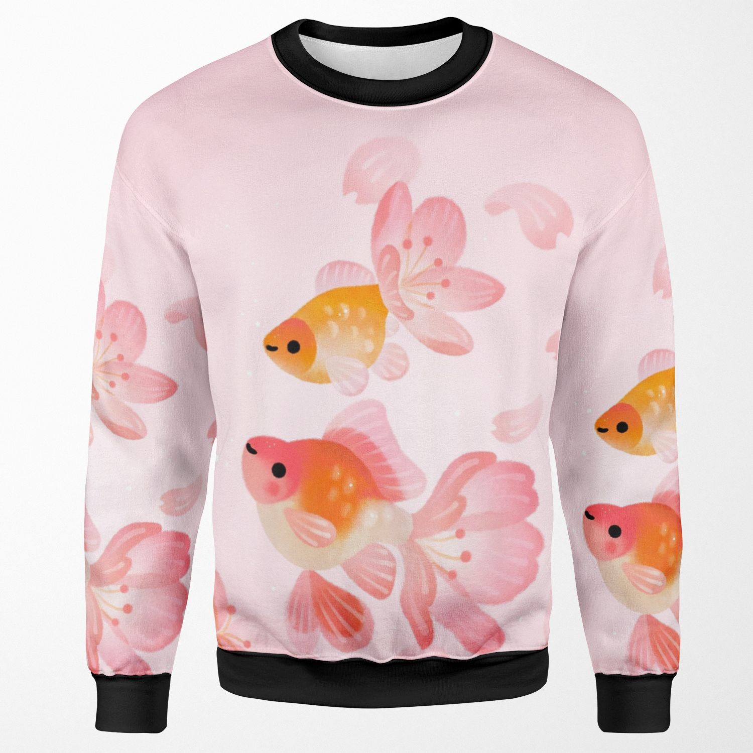 Cherry Blossom Goldfish 1 All-over-print Unisex Sweatshirt