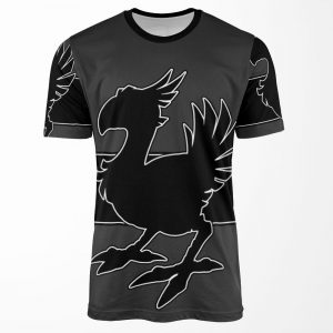 Chocobo Black All-over-print T-shirt