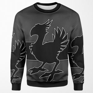 Chocobo Black All-over-print Unisex Sweatshirt