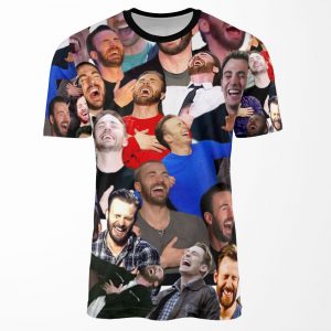 Chris Evans Laughing All-over-print T-shirt