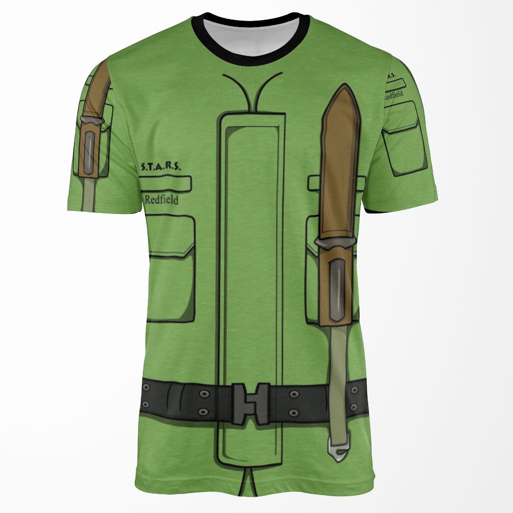 Chris Redfield Vest Stars Resident Evil All-over-print T-shirt