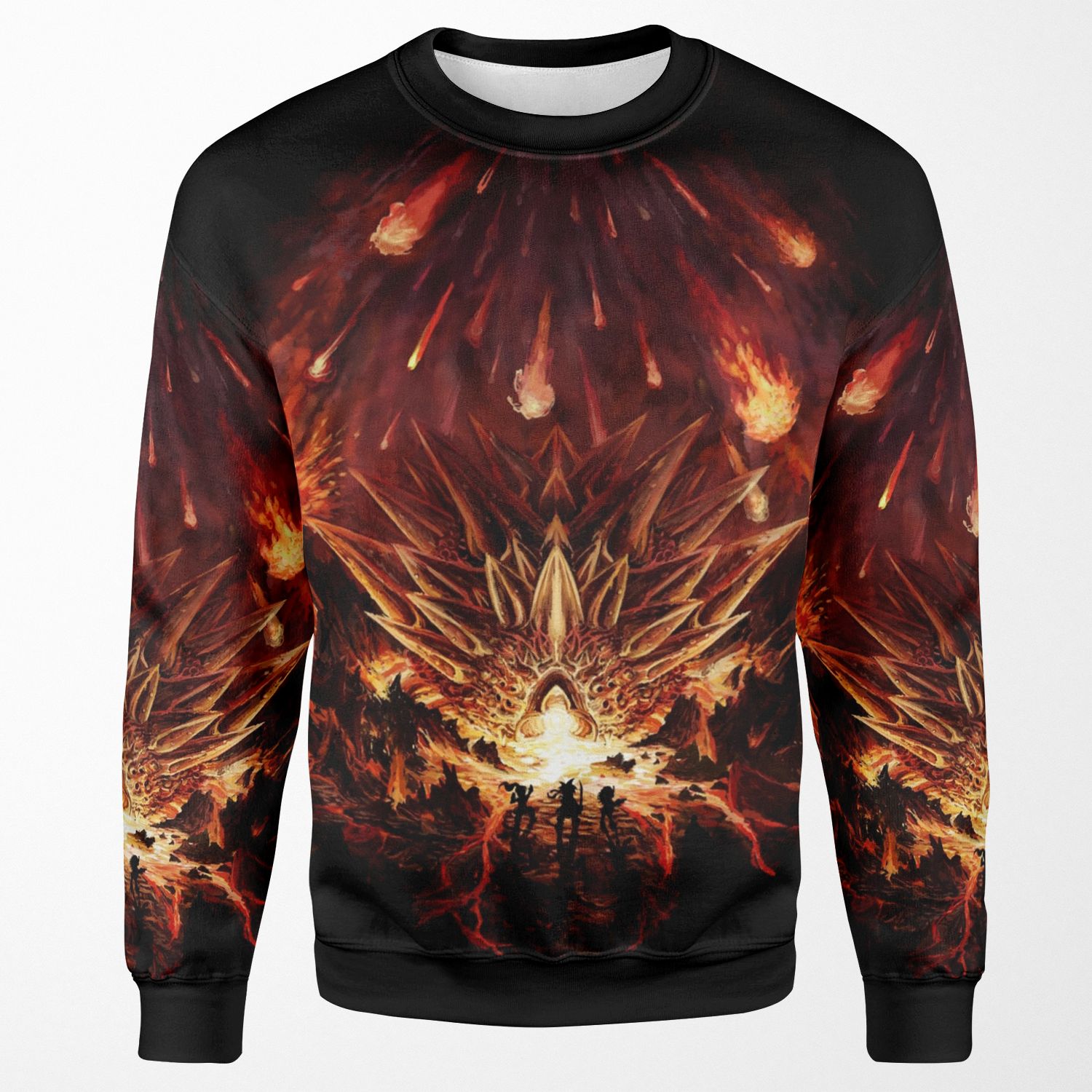 Chrono Trigger Fire Rains From The Heavens Chronicles Of Time All-over-print Unisex Sweatshirt