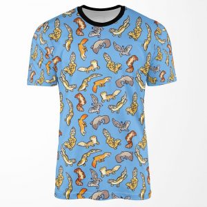Chub Geckos In Blue All-over-print T-shirt