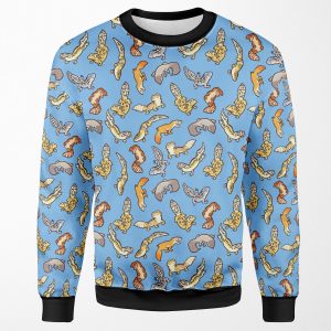 Chub Geckos In Blue All-over-print Unisex Sweatshirt