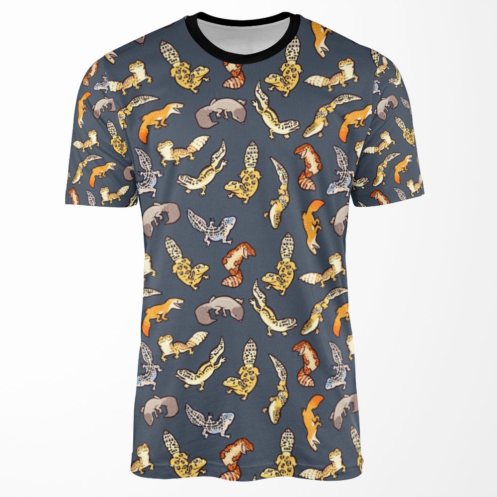 Chub Geckos In Dark Grey All-over-print T-shirt