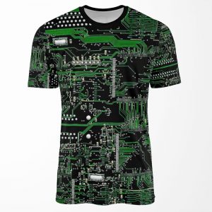 Circuit Board Green All-over-print T-shirt