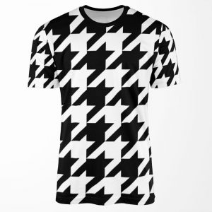 Classic Houndstooth Large Print All-over-print T-shirt