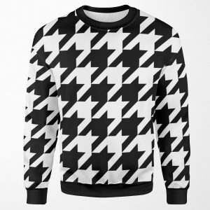 Classic Houndstooth Large Print All-over-print Unisex Sweatshirt