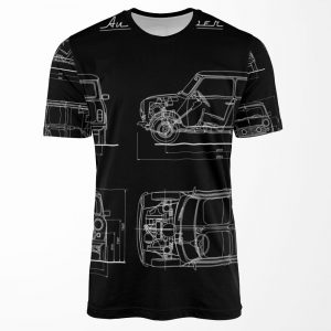 Classic Mini Blueprint All-over-print T-shirt