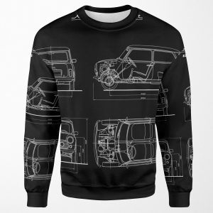 Classic Mini Blueprint All-over-print Unisex Sweatshirt