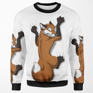 Clinging Red Fox All-over-print Unisex Sweatshirt