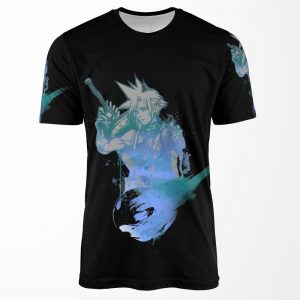 Cloud Strife Meteor Black All-over-print T-shirt