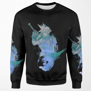 Cloud Strife Meteor Black All-over-print Unisex Sweatshirt