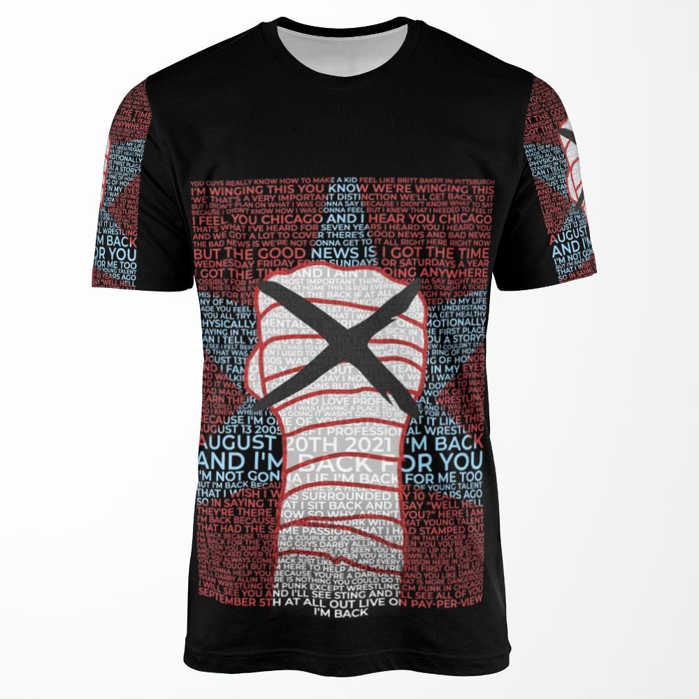Cm Punk I M Back Aew Promo All-over-print T-shirt