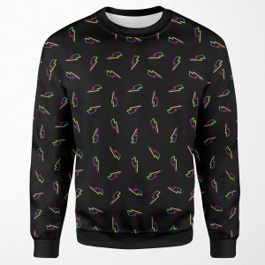 Cmyk Lightning Black All-over-print Unisex Sweatshirt