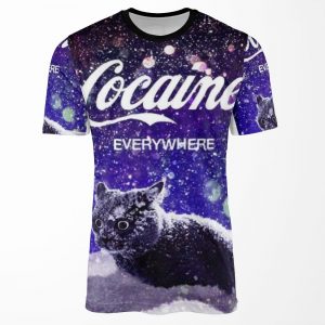 Cocaine Cat All-over-print T-shirt