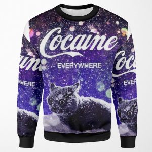 Cocaine Cat All-over-print Unisex Sweatshirt