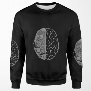 Coding Brain In Grey All-over-print Unisex Sweatshirt
