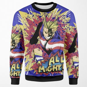 Color Pop All Might All-over-print Unisex Sweatshirt