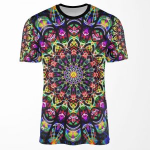 Colorful Psychedelic Mandala All-over-print T-shirt
