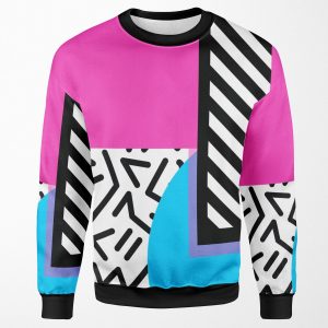 Colorful Retro Memphis Abstract All-over-print Unisex Sweatshirt