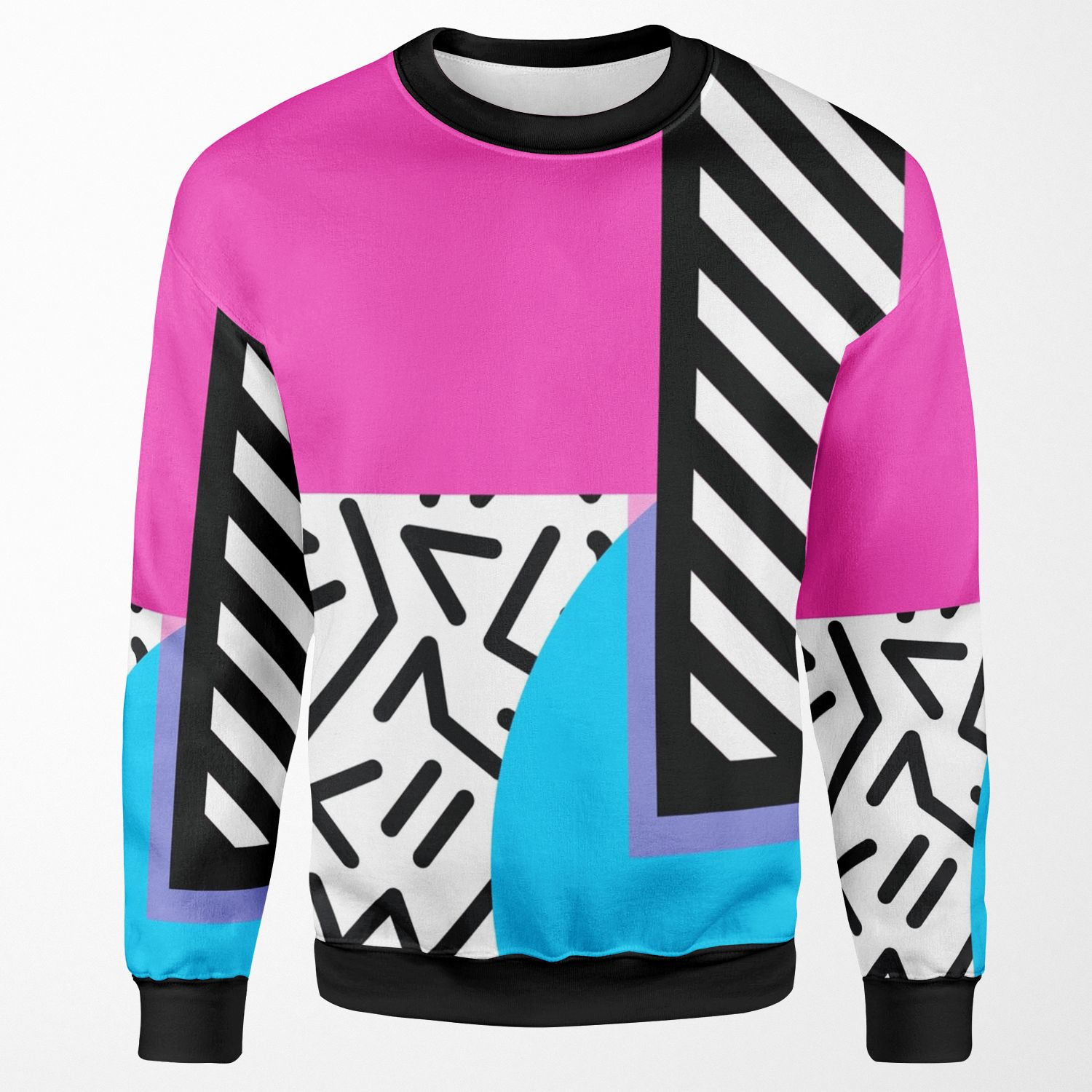Colorful Retro Memphis Abstract All-over-print Unisex Sweatshirt