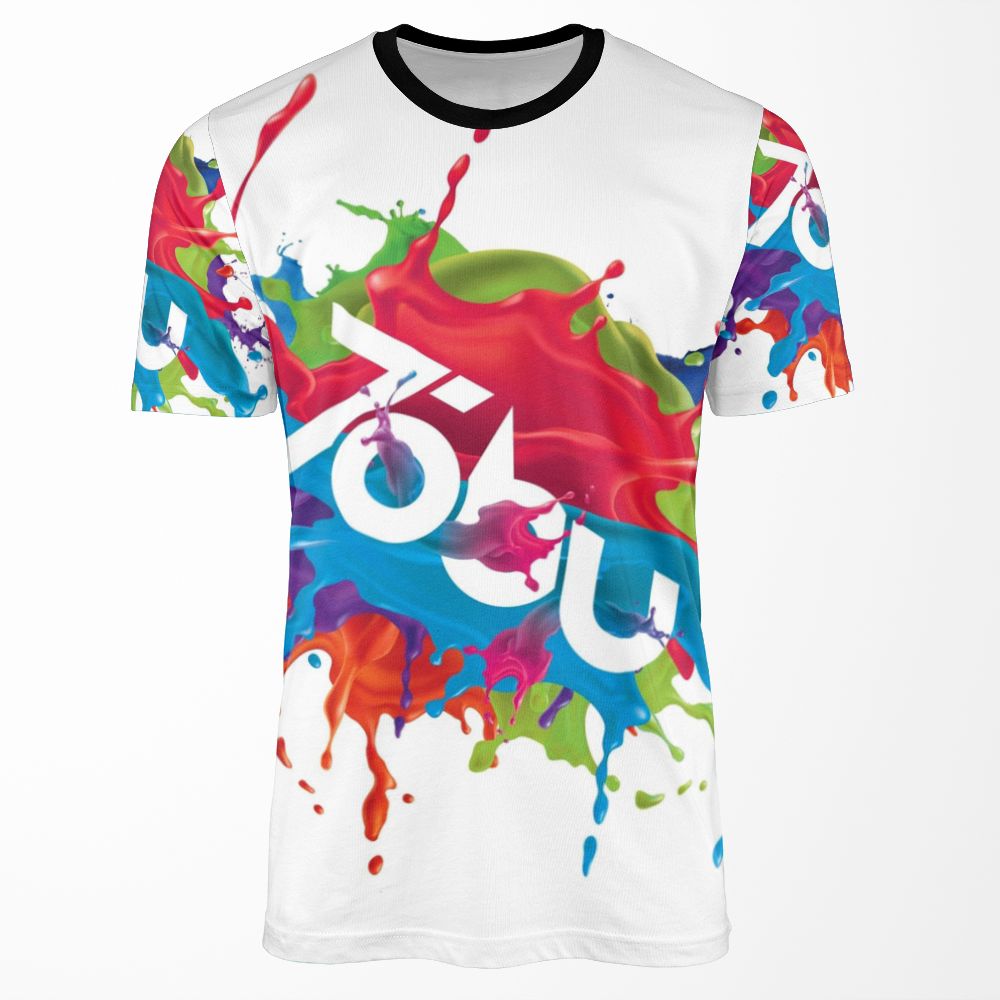 Colorful Tobu Splash All-over-print T-shirt