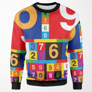 Coloured Numbers All-over-print Unisex Sweatshirt