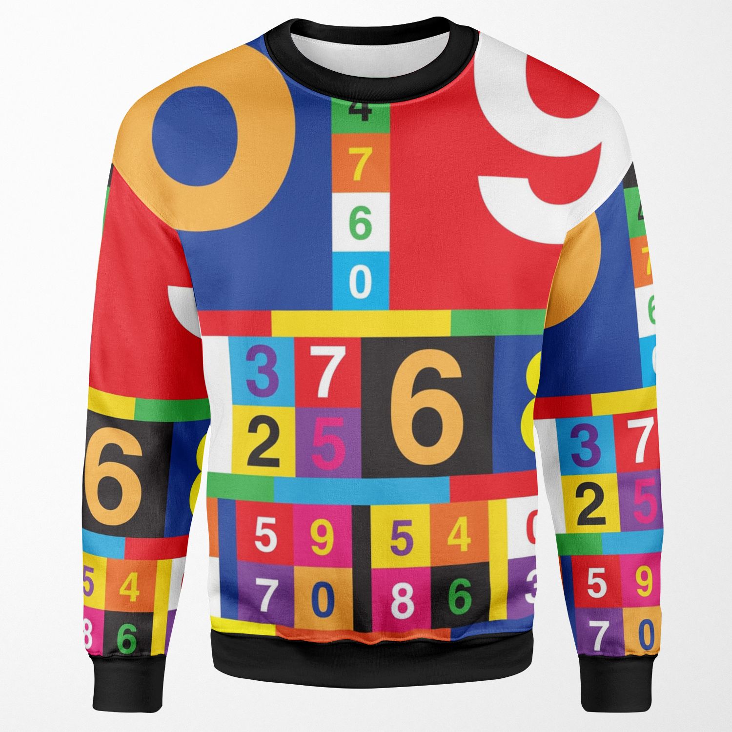 Coloured Numbers All-over-print Unisex Sweatshirt
