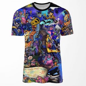Comic Collage Sly Cooper All-over-print T-shirt